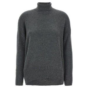 Brunello Cucinelli Cashmere Blend Sweater With Microsequin Embroidery - NWT
